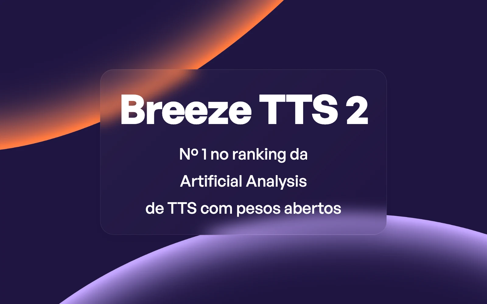 Breeze TTS 2: nº 1 no ranking de TTS com pesos abertos da Artificial Analysis