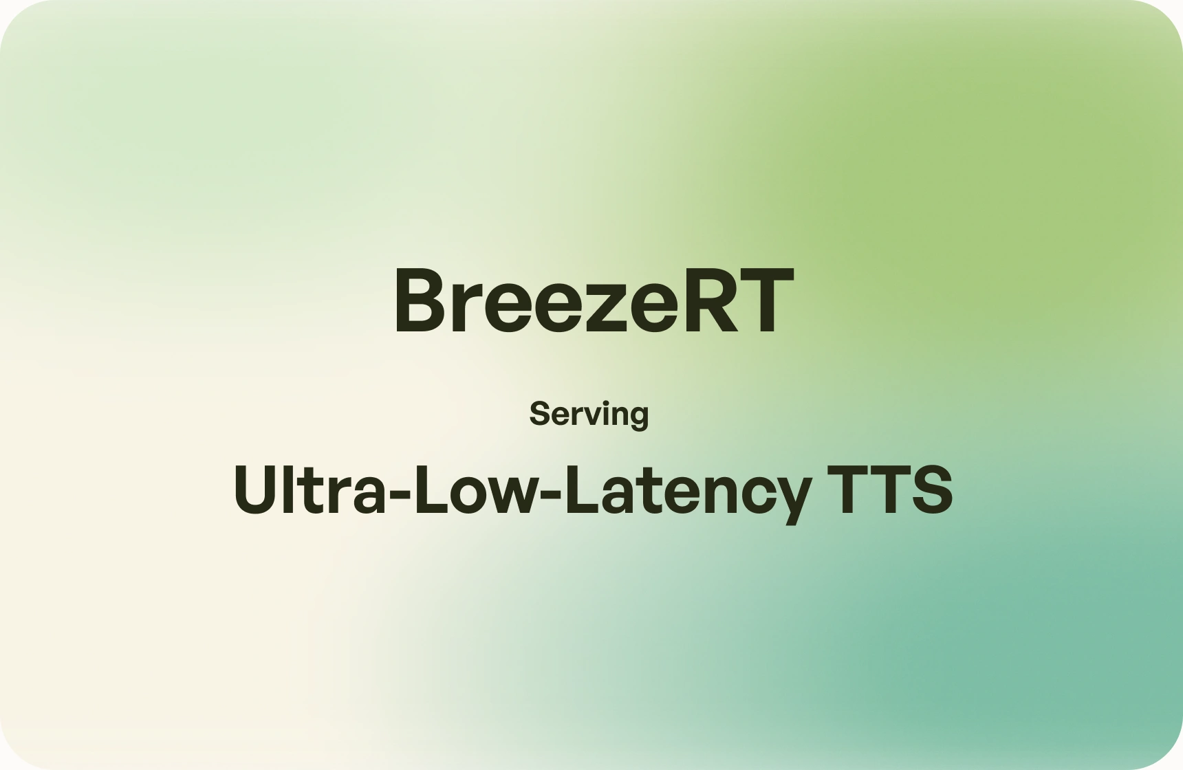 BreezeRT: Serving Ultra-Low-Latency TTS